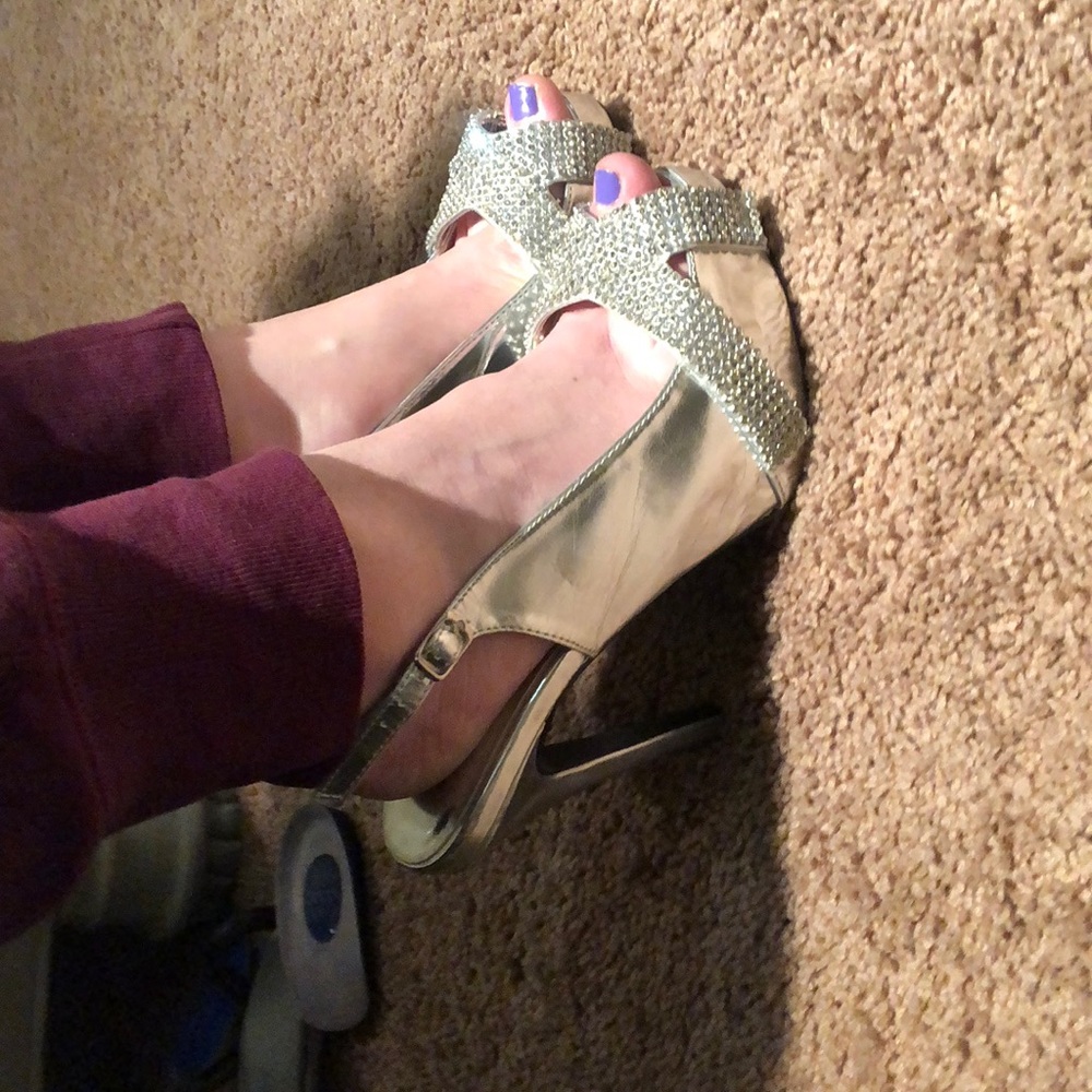 Heels with rhinestones